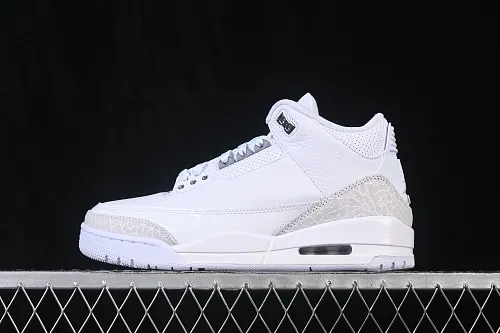 All categories Air Jordan Jordan series basketball shoes Air Jordan 3 LJR version Air Jordan 3 Retro "Pure Money" AJ3 Joe 3 replica white cat CT8532-111